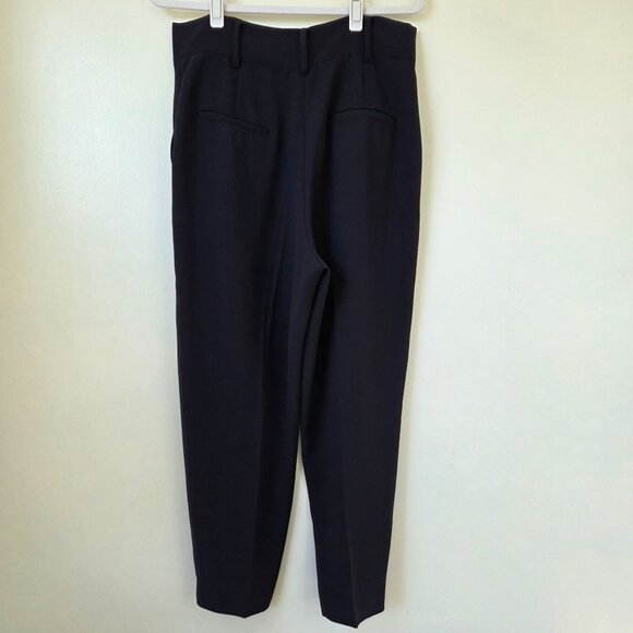 Tara Jarmon Paga Tailored Black Crepe Trousers Pants Size 42 US 10 - Picture 3 of 9